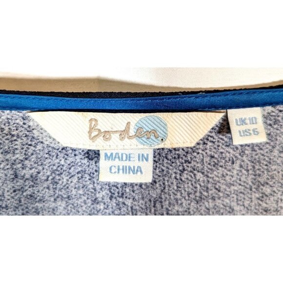 Boden Rachel Blouse Womens Size 6 (10) Navy Blue Red Flowers Gauzy Flowy Top - Picture 6 of 9